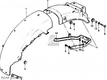 REAR FENDER - GS1100G 1985 (F) GENERAL EXPORT (E01)