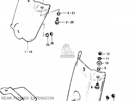 REAR FENDER EXTENSION - GS1100G 1985 (F) GENERAL EXPORT (E01)