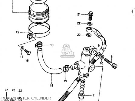 REAR MASTER CYLINDER - GS1100G 1985 (F) GENERAL EXPORT (E01)