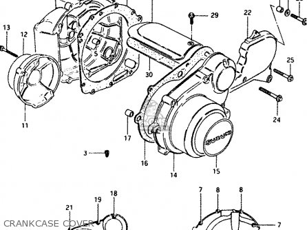 CRANKCASE COVER - GS1100G 1985 (F) GENERAL EXPORT (E01)