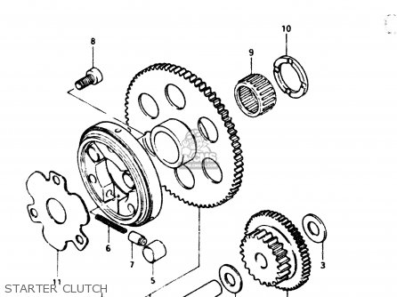 STARTER CLUTCH - GS1100G 1985 (F) GENERAL EXPORT (E01)
