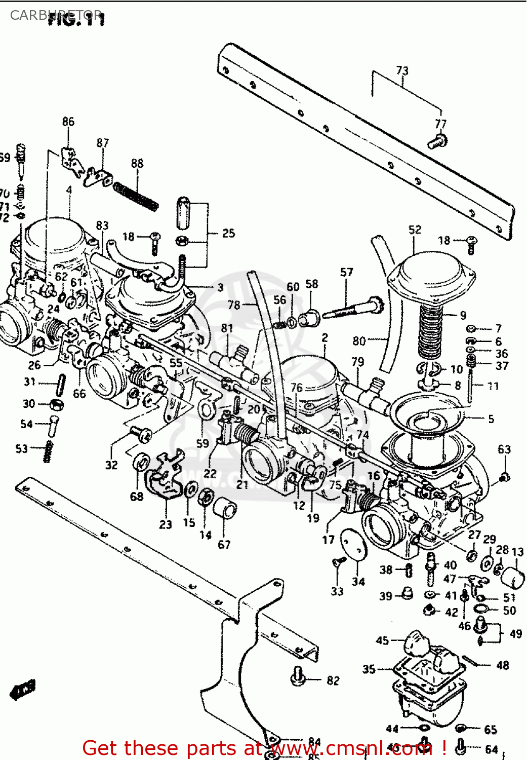 CARBURETOR GS1100G 1986 (G) GENERAL EXPORT (E01)