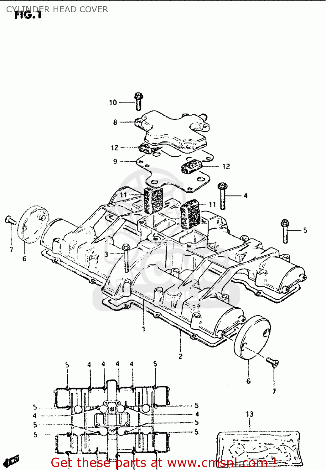 CYLINDER HEAD COVER GS1100G 1986 (G) GENERAL EXPORT (E01)