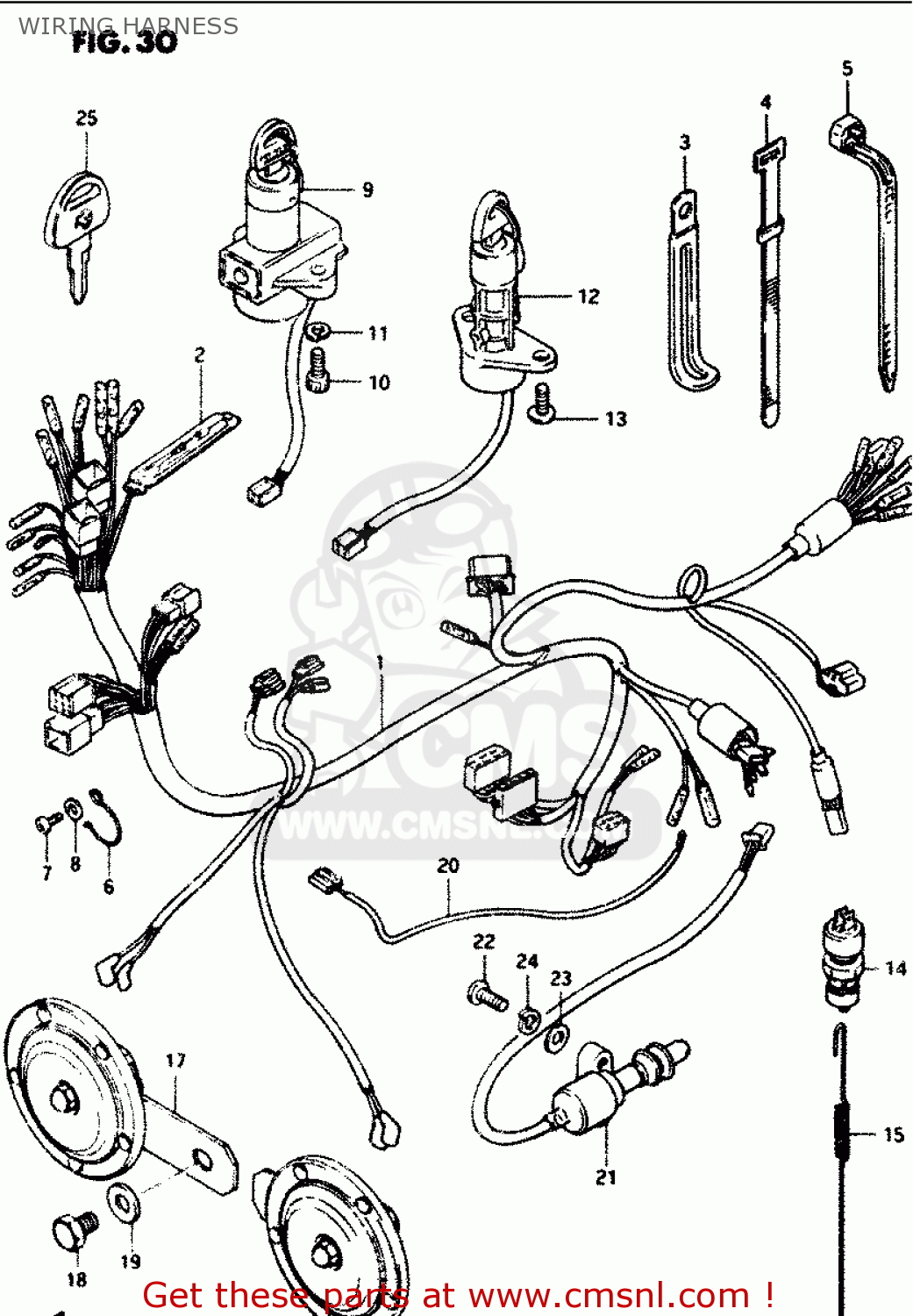 WIRING HARNESS GS1100G 1986 (G) GENERAL EXPORT (E01)