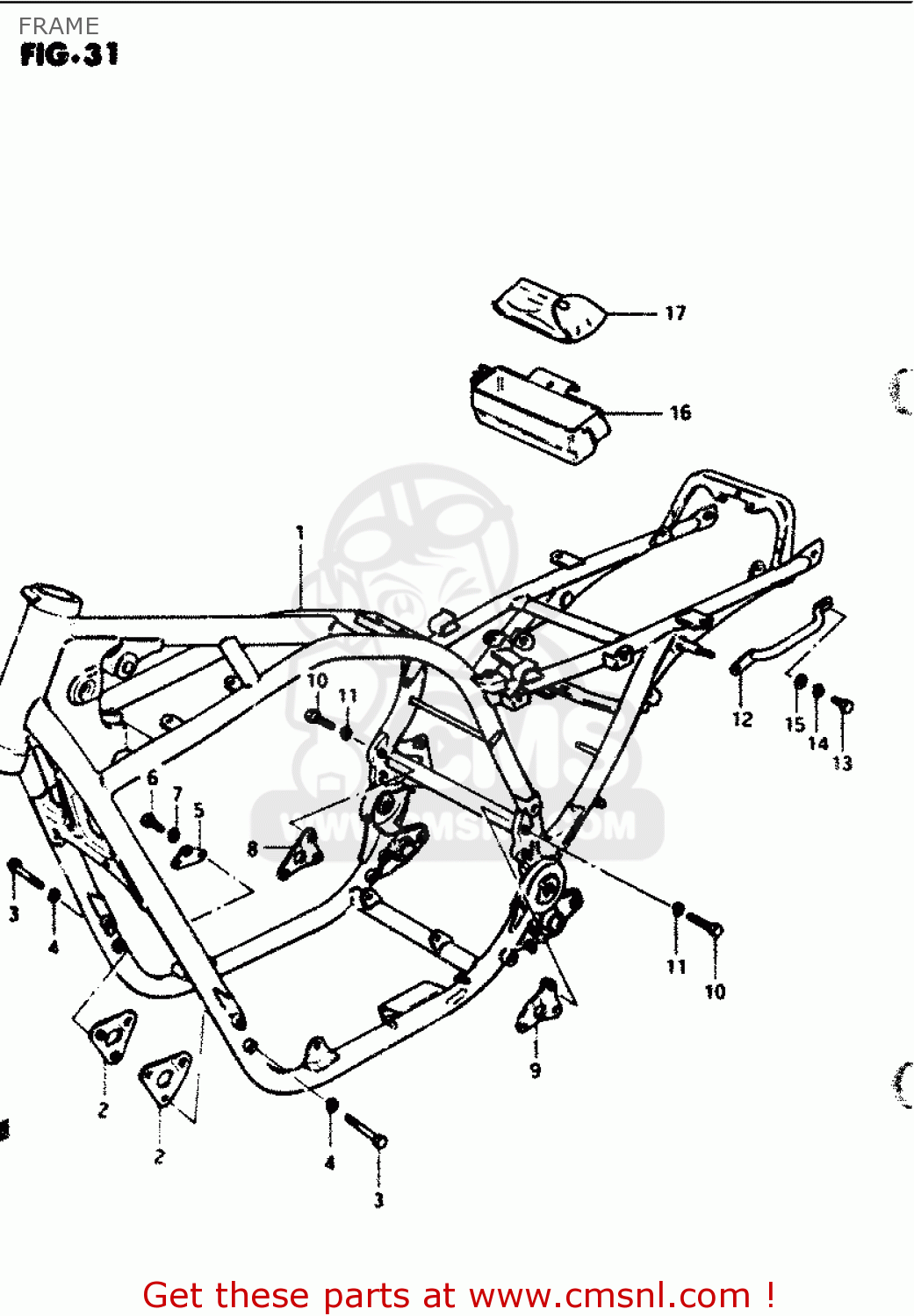 FRAME GS1100G 1986 (G) GENERAL EXPORT (E01)