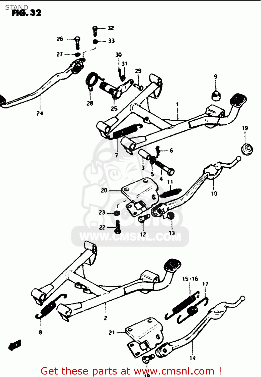 STAND GS1100G 1986 (G) GENERAL EXPORT (E01)