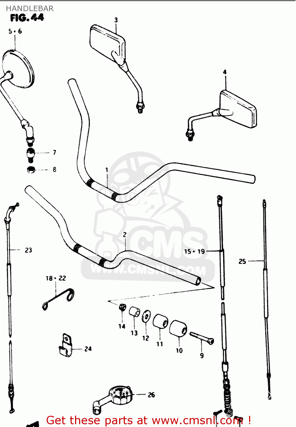 HANDLEBAR GS1100G 1986 (G) GENERAL EXPORT (E01)