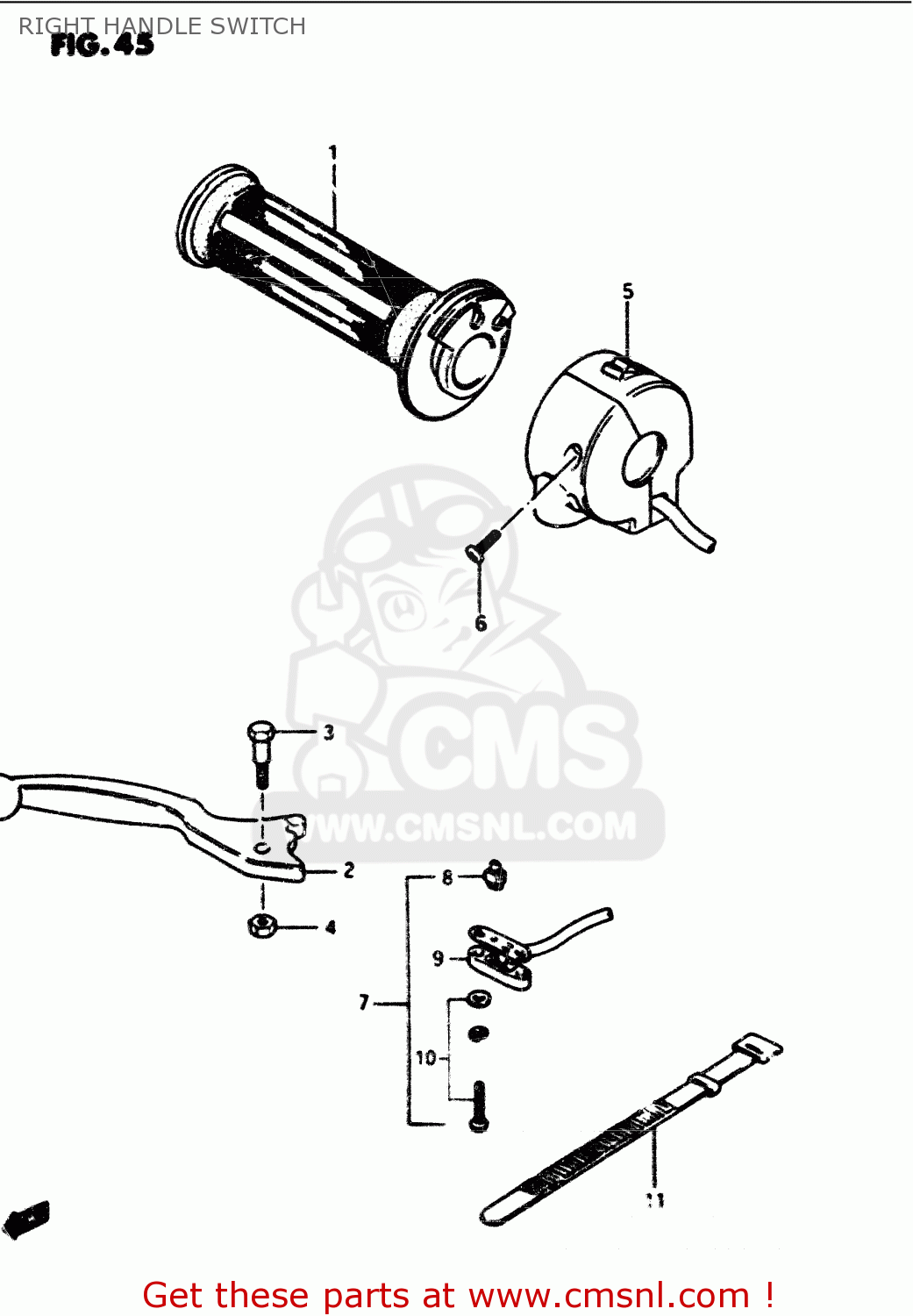 RIGHT HANDLE SWITCH GS1100G 1986 (G) GENERAL EXPORT (E01)