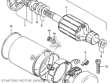 STARTING MOTOR (MODEL E) - GS1100G 1986 (G) GENERAL EXPORT (E01)