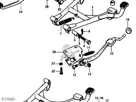 STAND - GS1100G 1986 (G) GENERAL EXPORT (E01)
