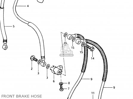 FRONT BRAKE HOSE - GS1100G 1986 (G) GENERAL EXPORT (E01)