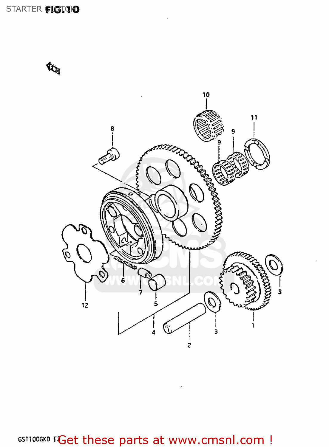 STARTER CLUTCH GS1100GK 1982 (Z) GENERAL EXPORT (E01)