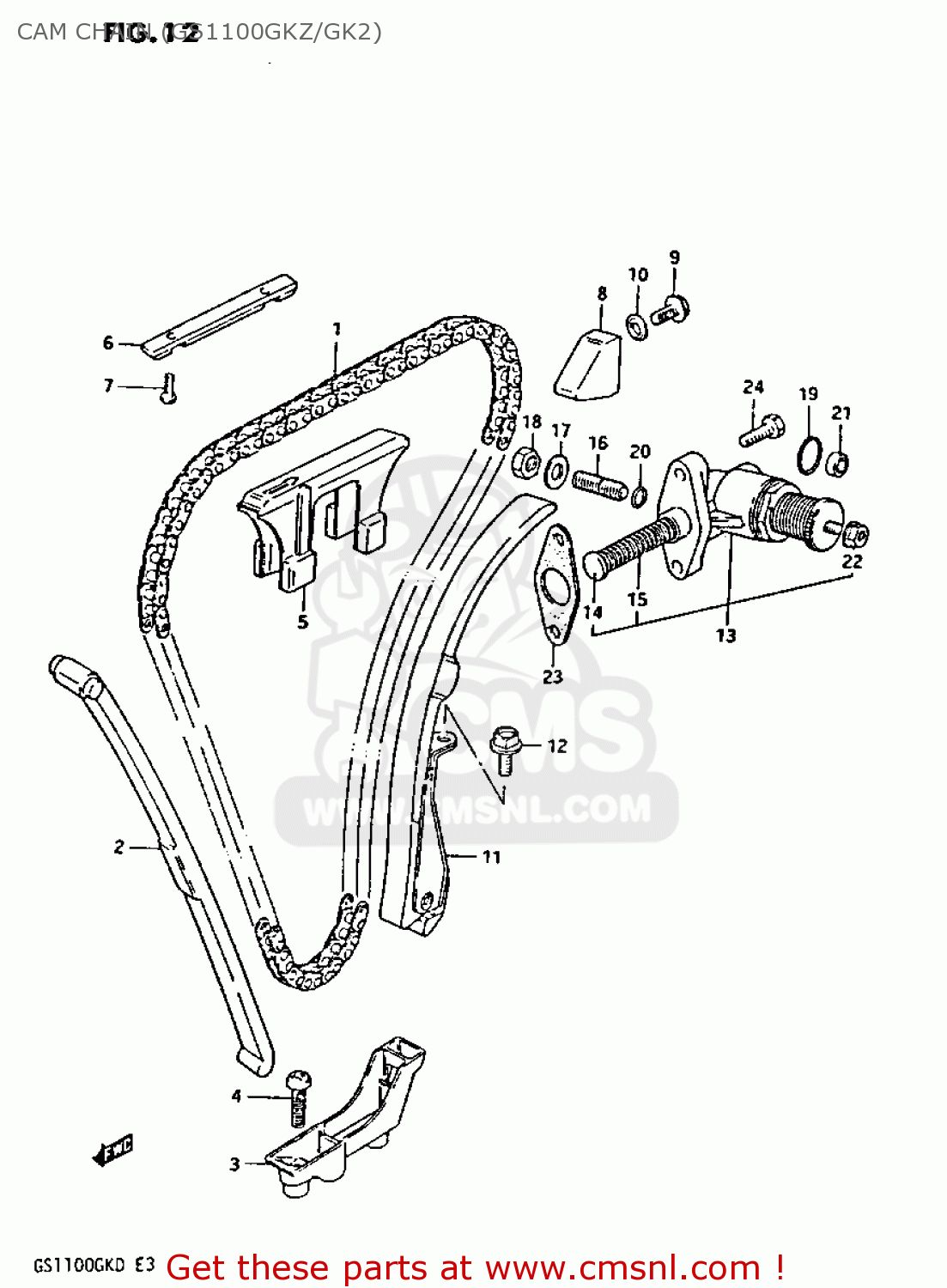 CAM CHAIN (GS1100GKZ/GK2) GS1100GK 1982 (Z) GENERAL EXPORT (E01)
