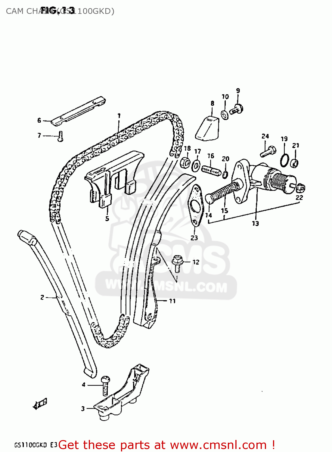 CAM CHAIN (GS1100GKD) GS1100GK 1982 (Z) GENERAL EXPORT (E01)
