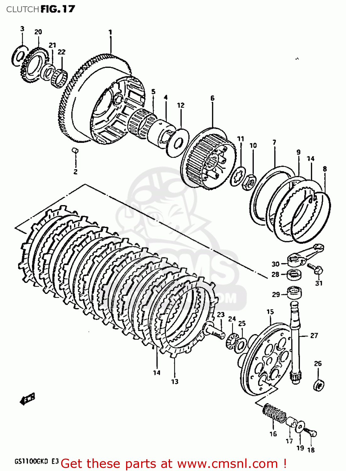 CLUTCH GS1100GK 1982 (Z) GENERAL EXPORT (E01)