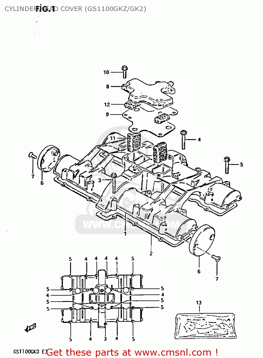 CYLINDER HEAD COVER (GS1100GKZ/GK2) GS1100GK 1982 (Z) GENERAL EXPORT (E01)