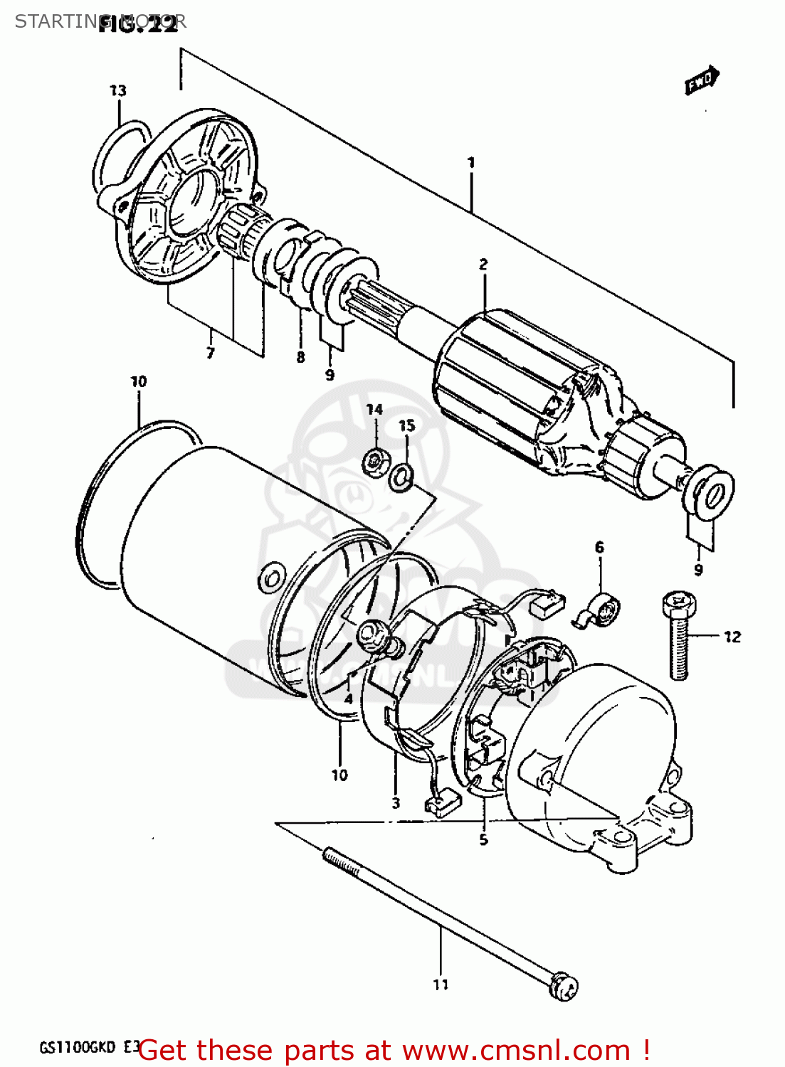 STARTING MOTOR GS1100GK 1982 (Z) GENERAL EXPORT (E01)