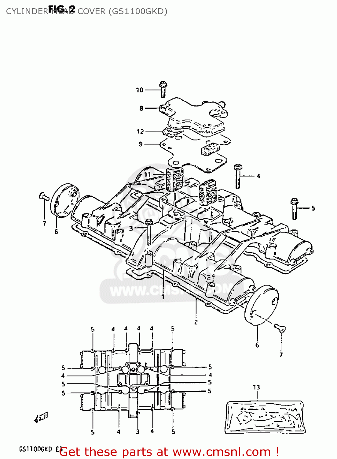 CYLINDER HEAD COVER (GS1100GKD) GS1100GK 1982 (Z) GENERAL EXPORT (E01)