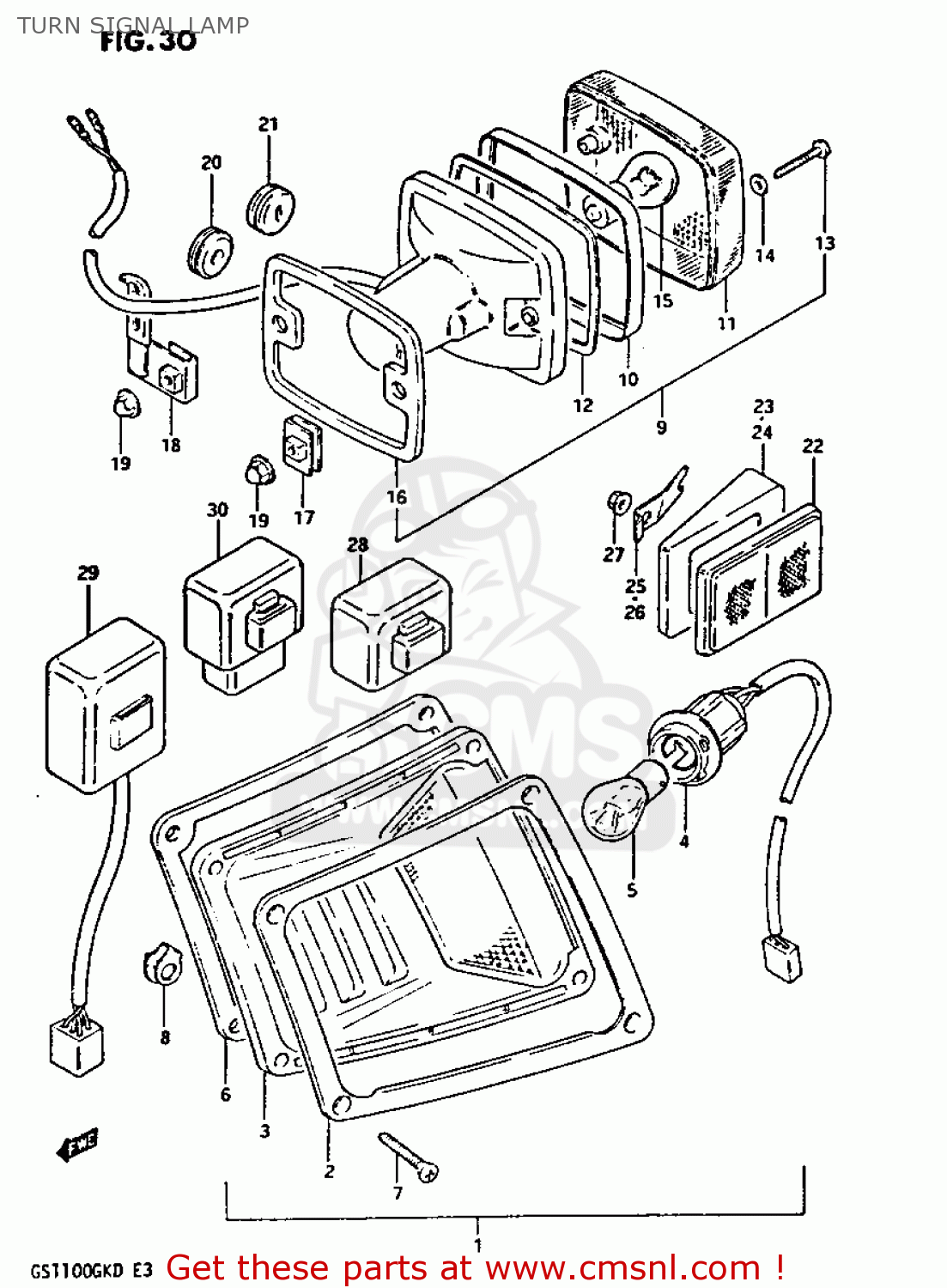 TURN SIGNAL LAMP GS1100GK 1982 (Z) GENERAL EXPORT (E01)