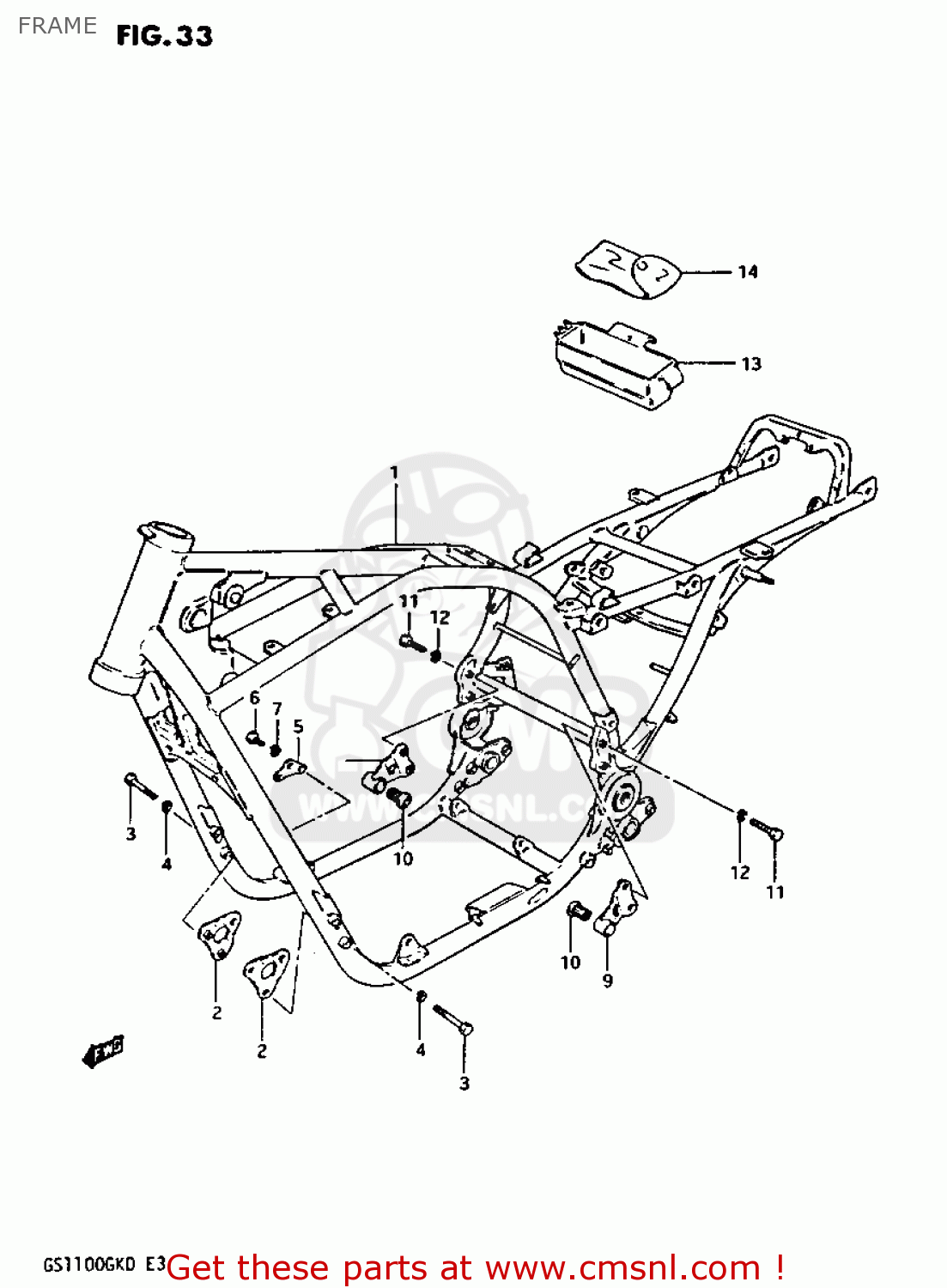 FRAME GS1100GK 1982 (Z) GENERAL EXPORT (E01)