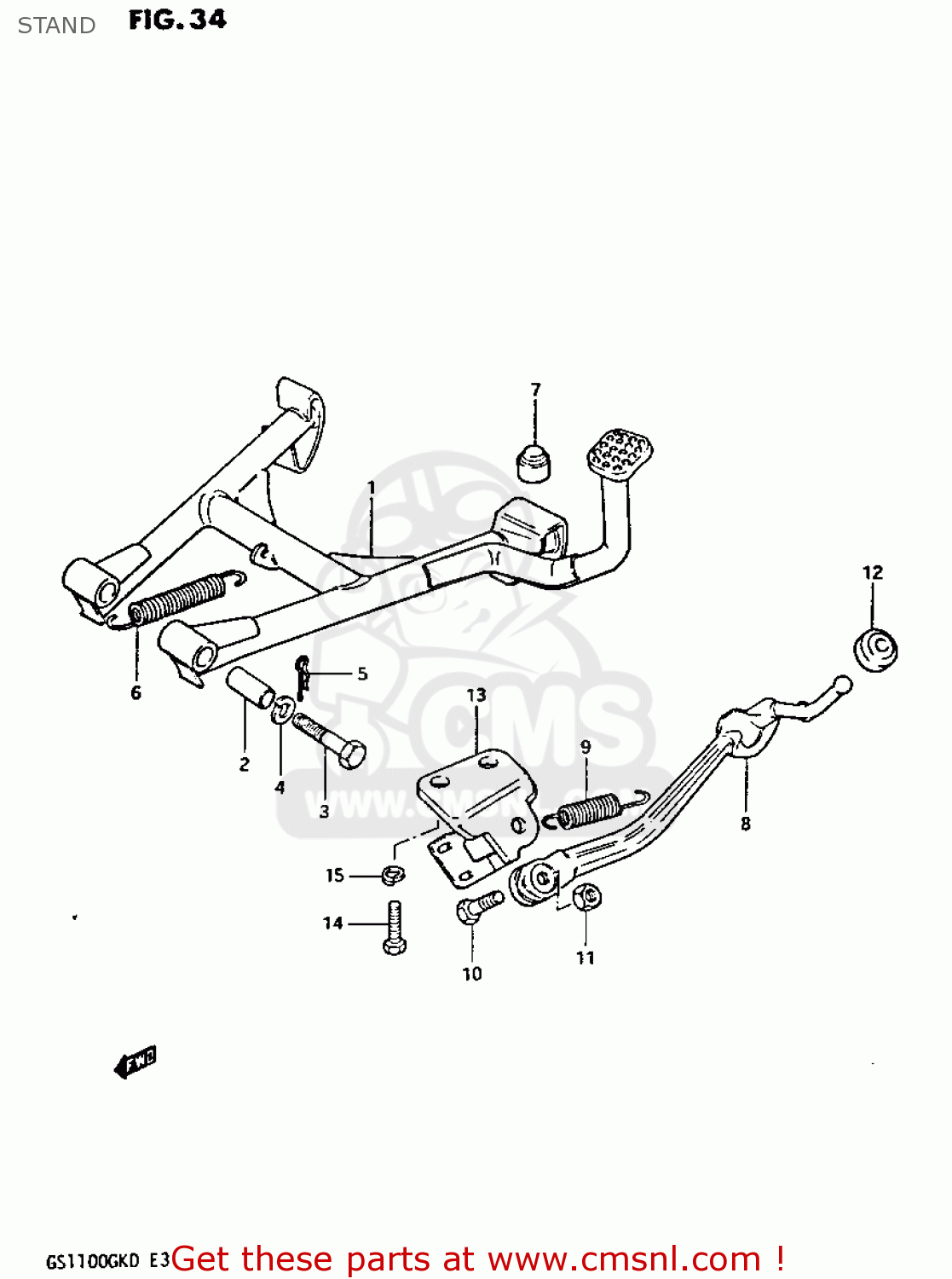 STAND GS1100GK 1982 (Z) GENERAL EXPORT (E01)