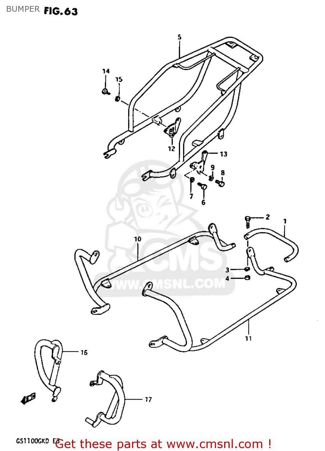 BUMPER GS1100GK 1982 (Z) GENERAL EXPORT (E01)