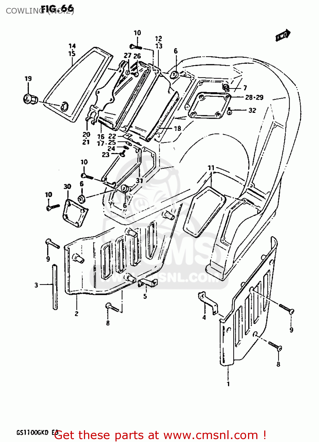 COWLING (NO.2) GS1100GK 1982 (Z) GENERAL EXPORT (E01)