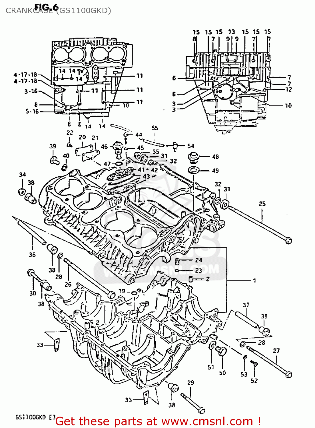 CRANKCASE (GS1100GKD) GS1100GK 1982 (Z) GENERAL EXPORT (E01)