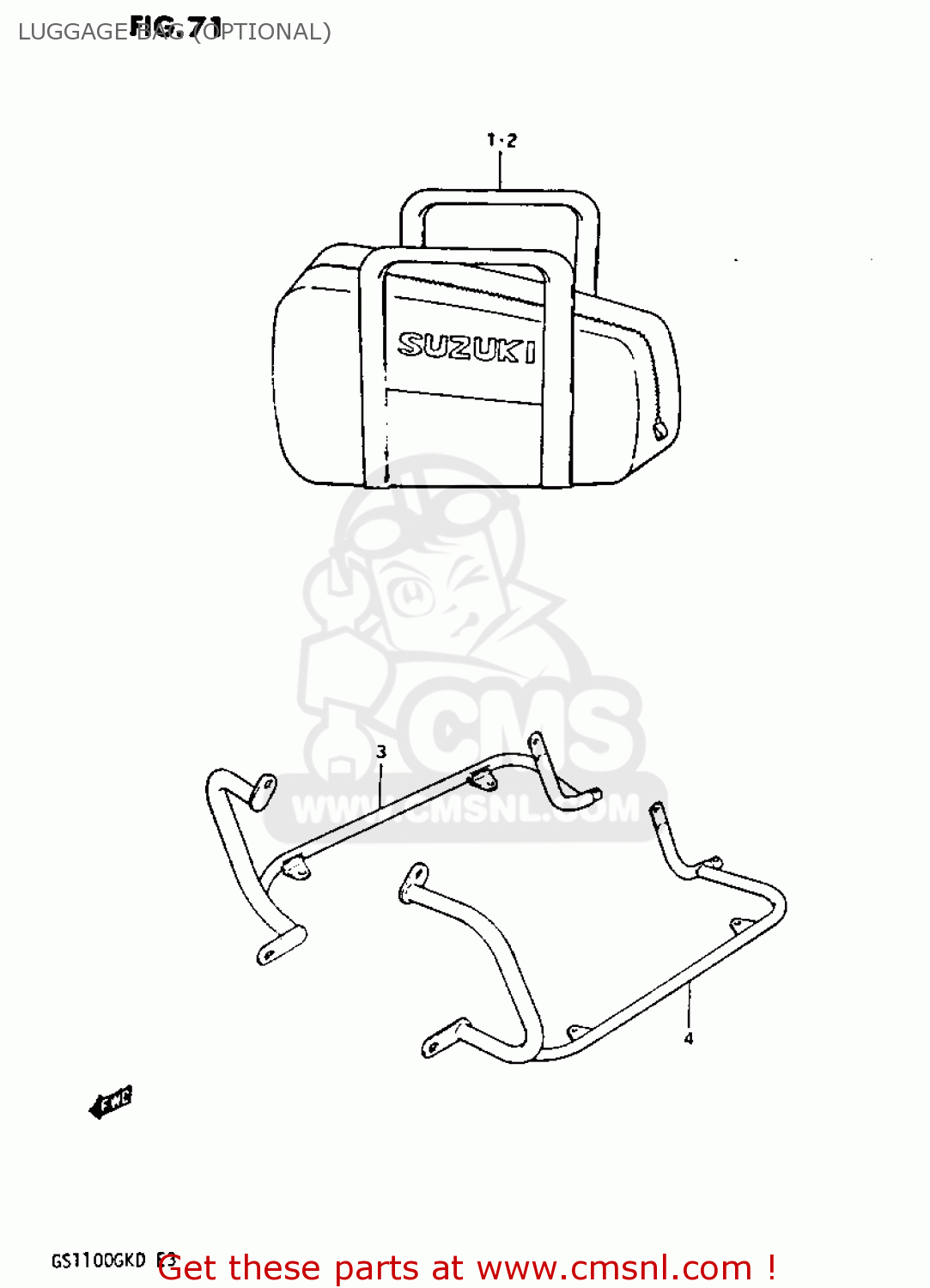 LUGGAGE BAG (OPTIONAL) GS1100GK 1982 (Z) GENERAL EXPORT (E01)