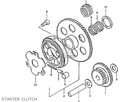 STARTER CLUTCH - GS1100GK 1982 (Z) GENERAL EXPORT (E01)