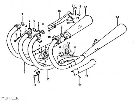 MUFFLER - GS1100GK 1982 (Z) GENERAL EXPORT (E01)