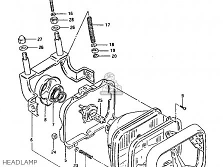 HEADLAMP - GS1100GK 1982 (Z) GENERAL EXPORT (E01)
