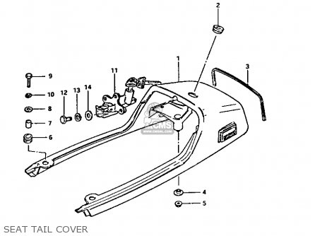 SEAT TAIL COVER - GS1100GK 1982 (Z) GENERAL EXPORT (E01)