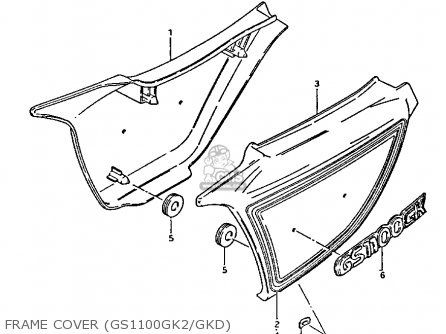 FRAME COVER (GS1100GK2/GKD) - GS1100GK 1982 (Z) GENERAL EXPORT (E01)