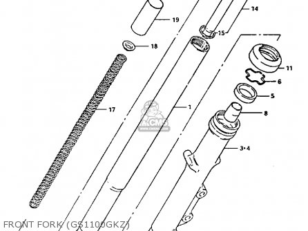FRONT FORK (GS1100GKZ) - GS1100GK 1982 (Z) GENERAL EXPORT (E01)