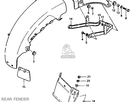 REAR FENDER - GS1100GK 1982 (Z) GENERAL EXPORT (E01)