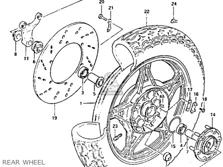 REAR WHEEL - GS1100GK 1982 (Z) GENERAL EXPORT (E01)