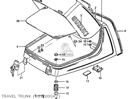 TRAVEL TRUNK (GS1100GKZ) - GS1100GK 1982 (Z) GENERAL EXPORT (E01)