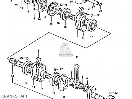 CRANKSHAFT - GS1100GK 1982 (Z) GENERAL EXPORT (E01)