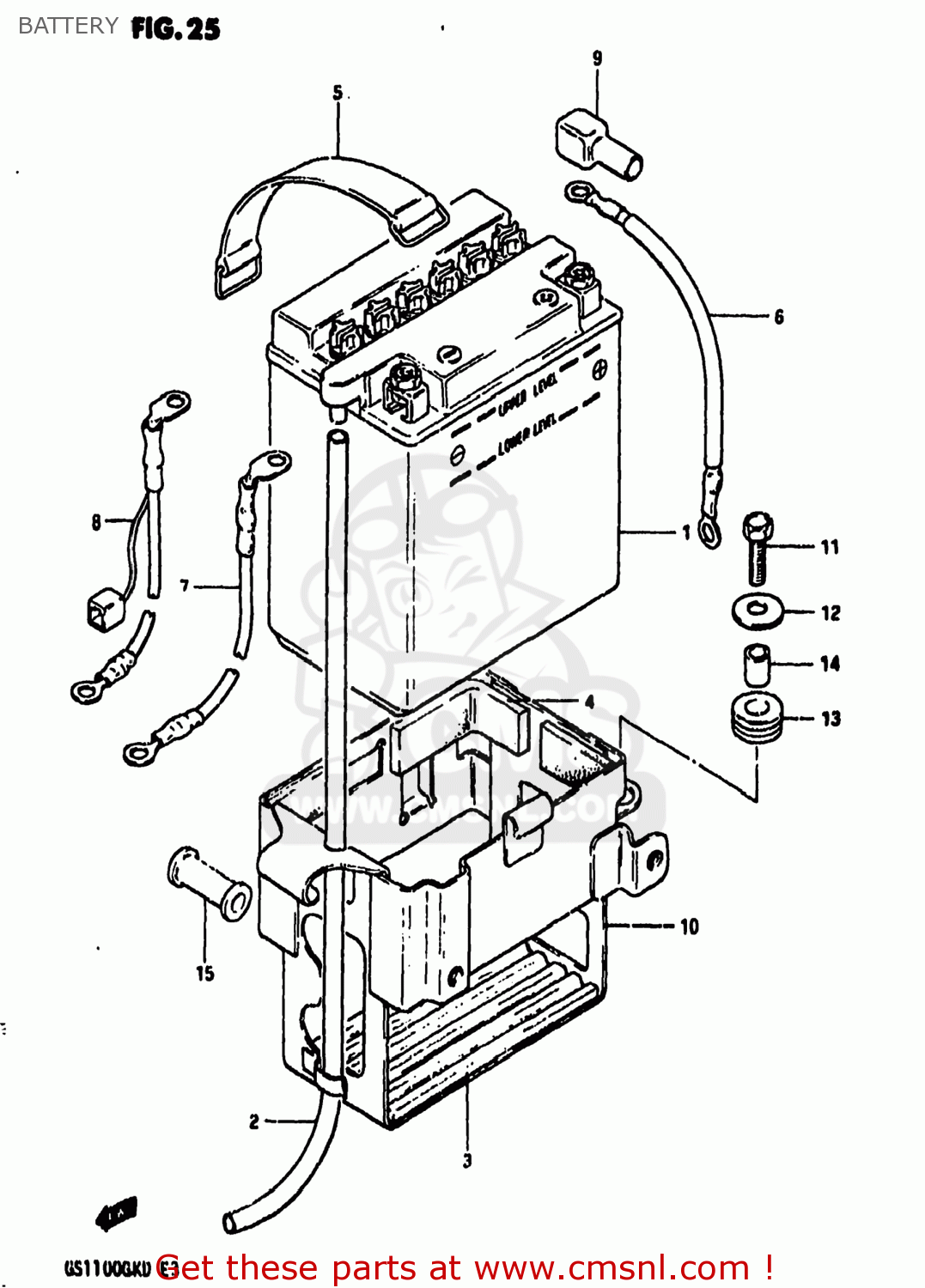 BATTERY GS1100GK 1982 (Z) USA (E03)