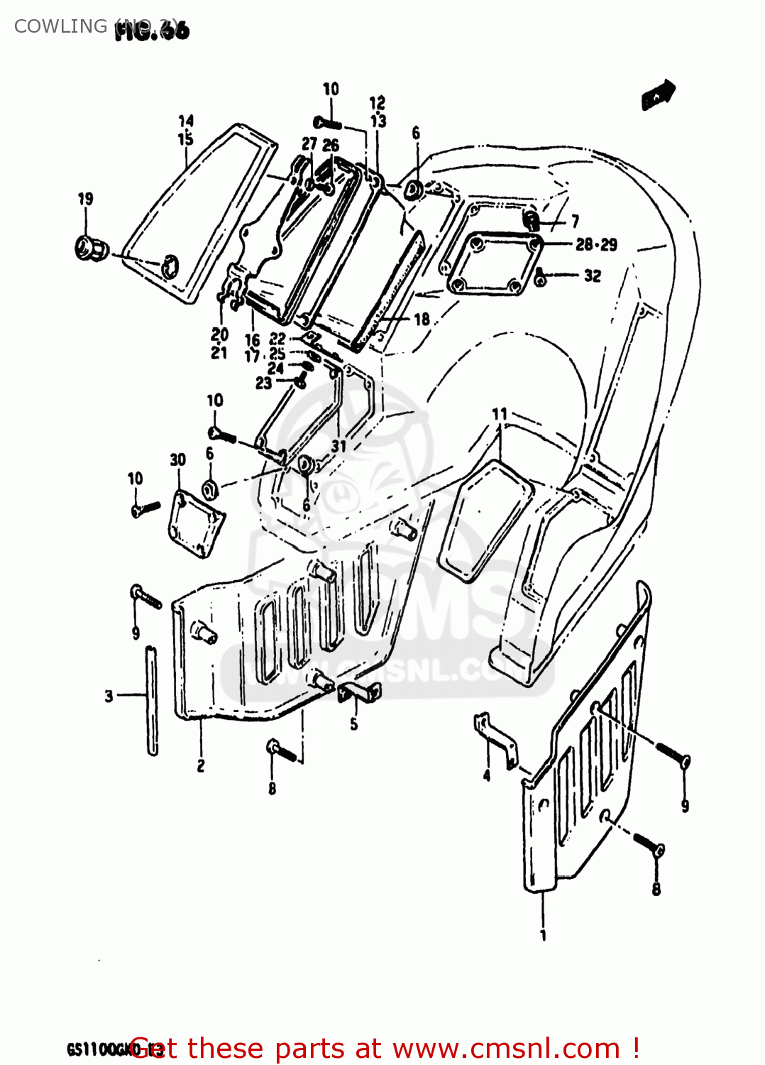 COWLING (NO.2) GS1100GK 1982 (Z) USA (E03)
