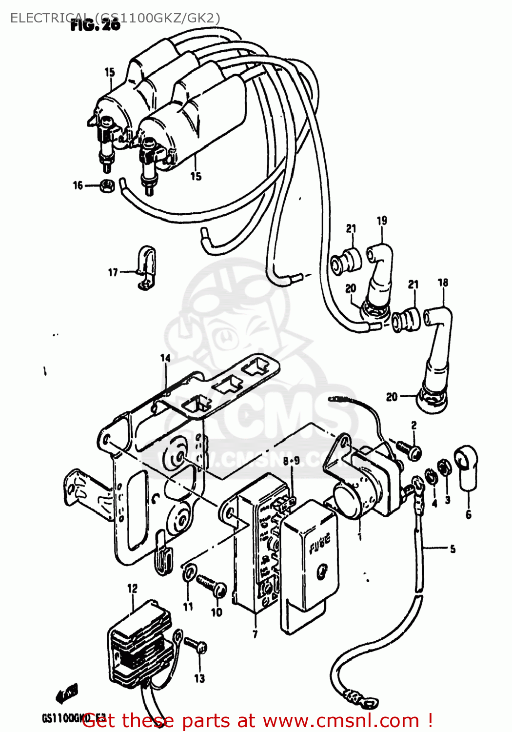 ELECTRICAL (GS1100GKZ/GK2) GS1100GK 1982 (Z) USA (E03)