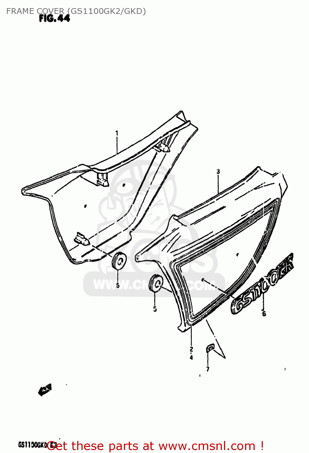 FRAME COVER (GS1100GK2/GKD) GS1100GK 1982 (Z) USA (E03)