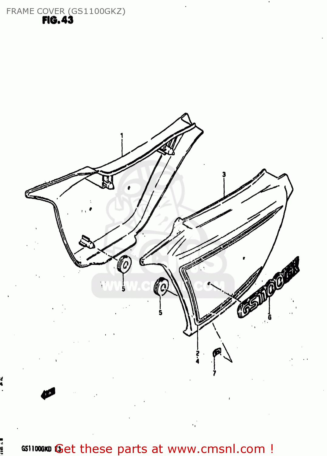 FRAME COVER (GS1100GKZ) GS1100GK 1982 (Z) USA (E03)