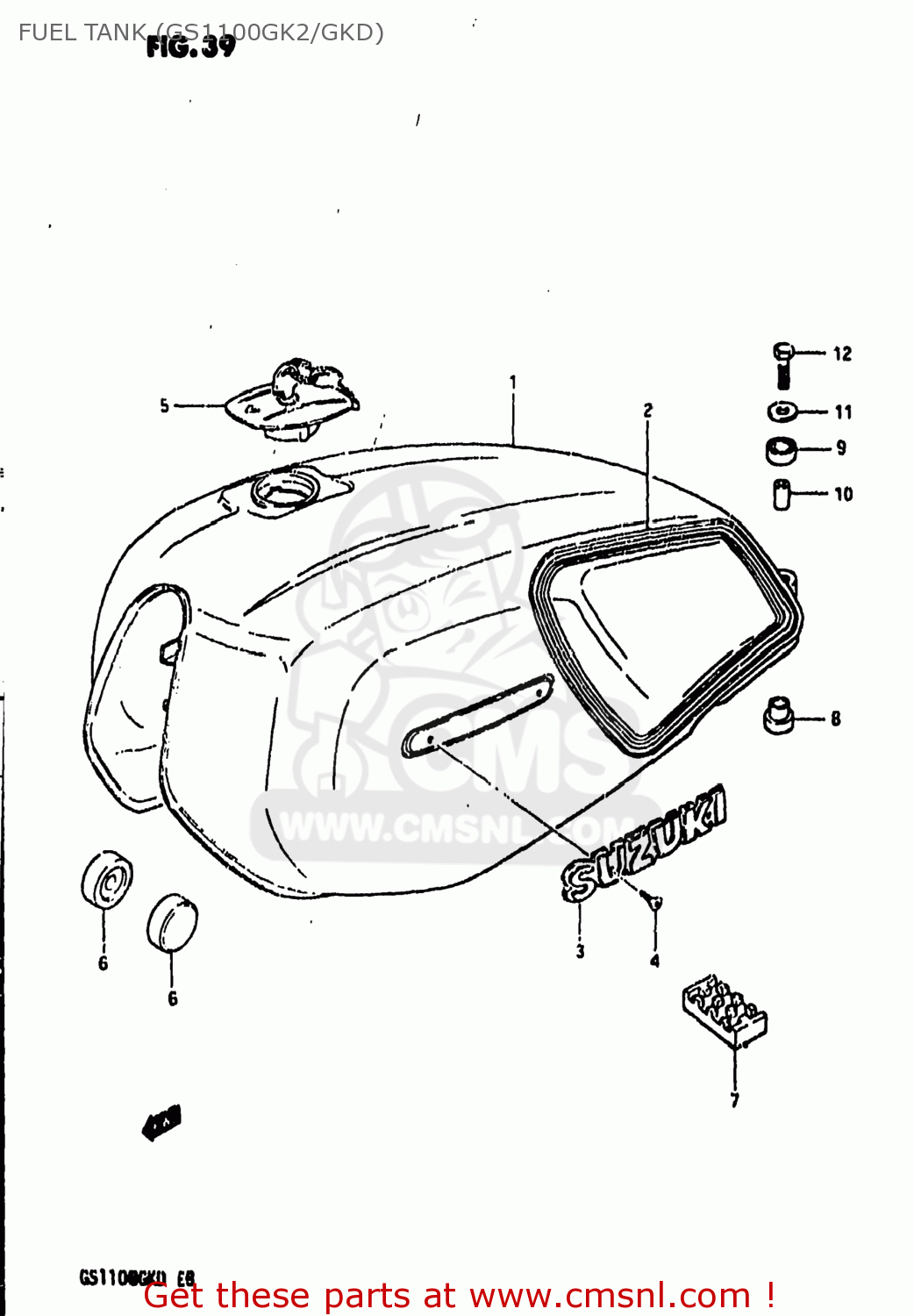 FUEL TANK (GS1100GK2/GKD) GS1100GK 1982 (Z) USA (E03)