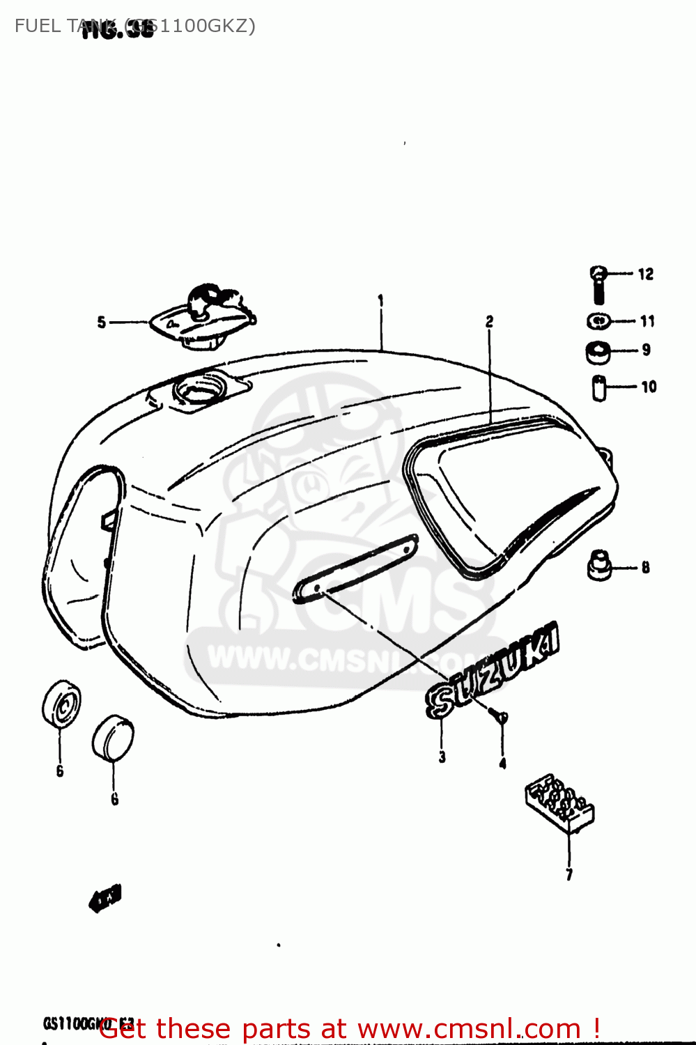 FUEL TANK (GS1100GKZ) GS1100GK 1982 (Z) USA (E03)