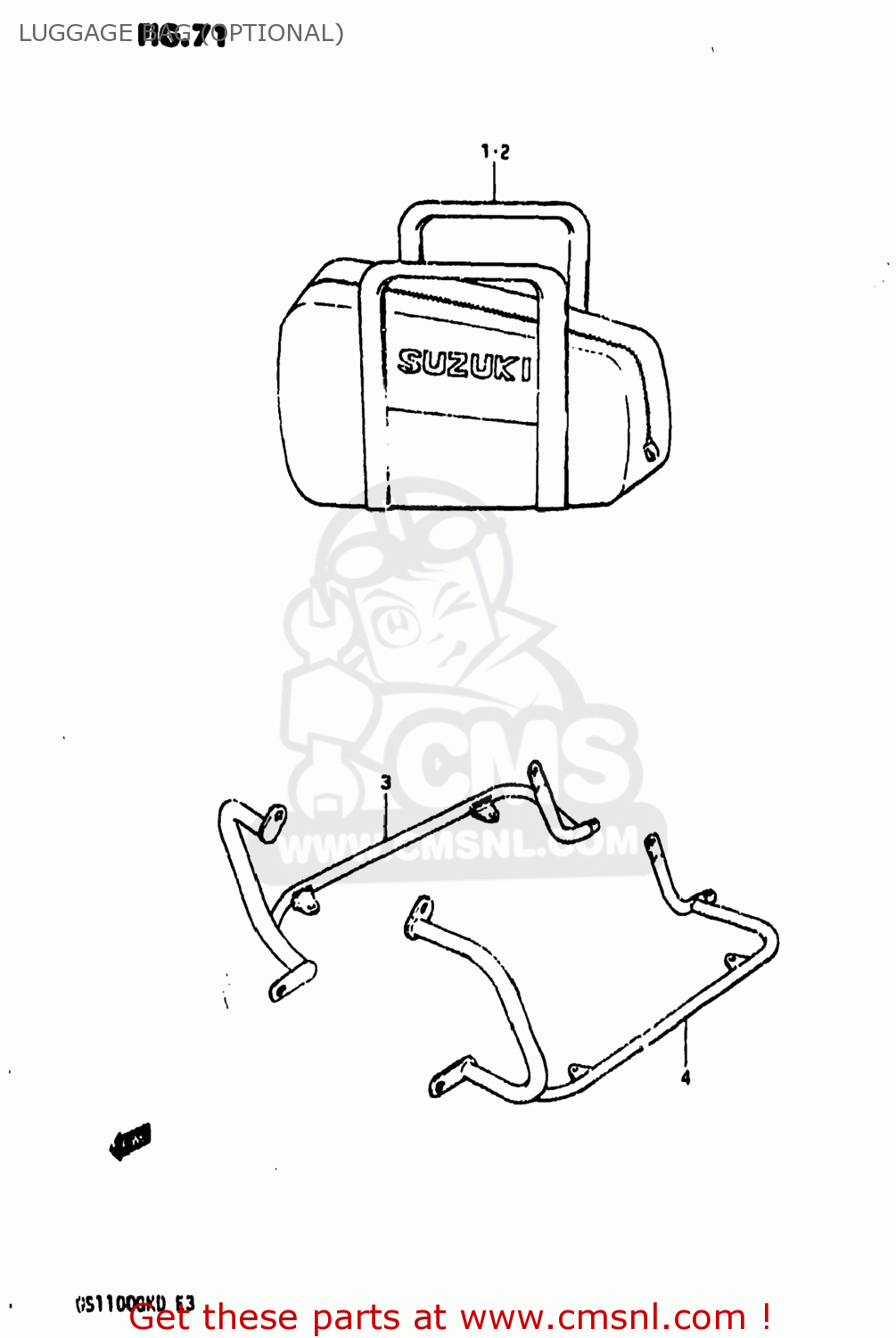 LUGGAGE BAG (OPTIONAL) GS1100GK 1982 (Z) USA (E03)