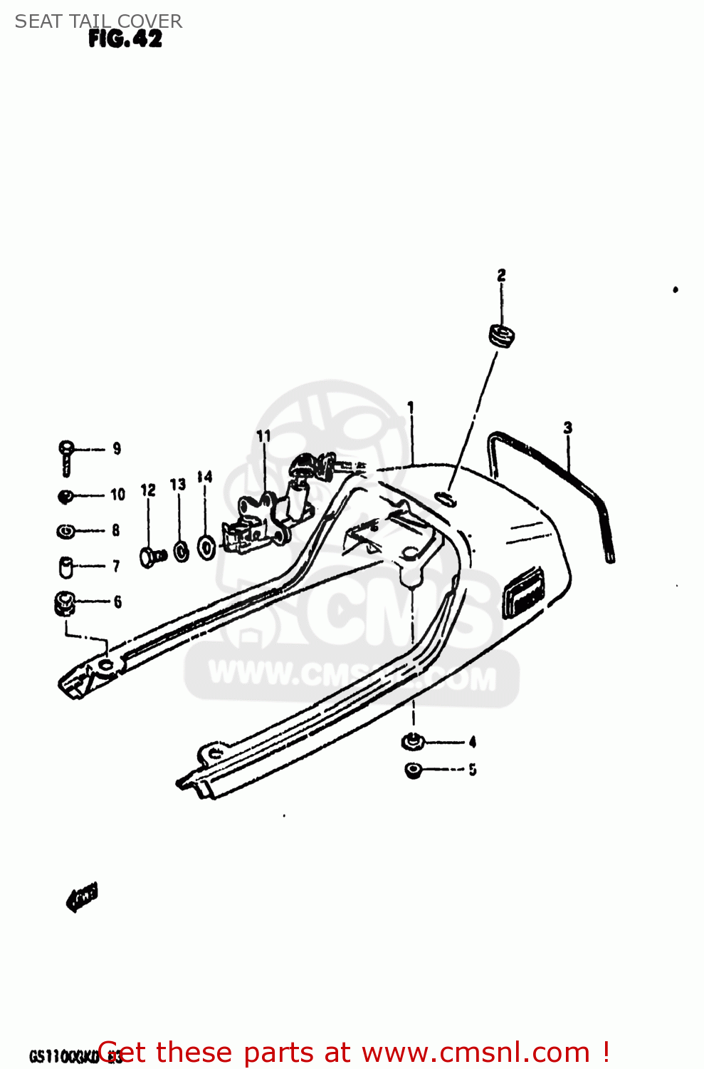 SEAT TAIL COVER GS1100GK 1982 (Z) USA (E03)