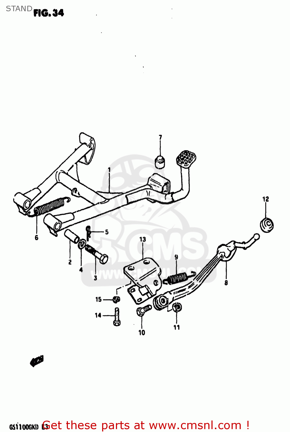 STAND GS1100GK 1982 (Z) USA (E03)