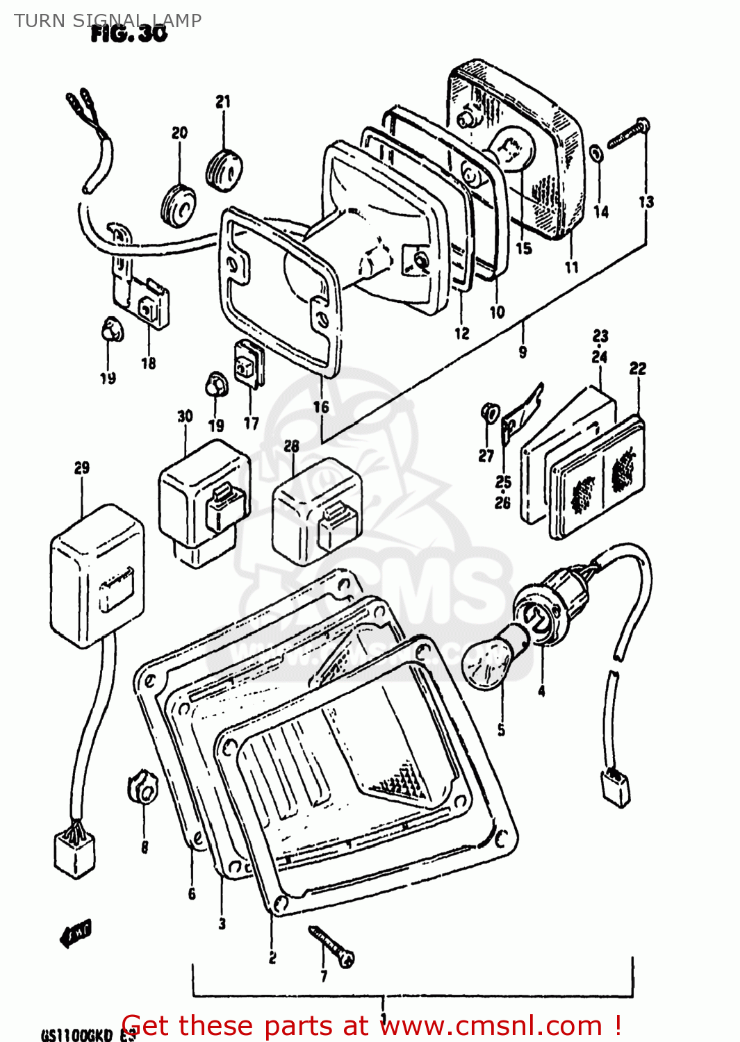 TURN SIGNAL LAMP GS1100GK 1982 (Z) USA (E03)